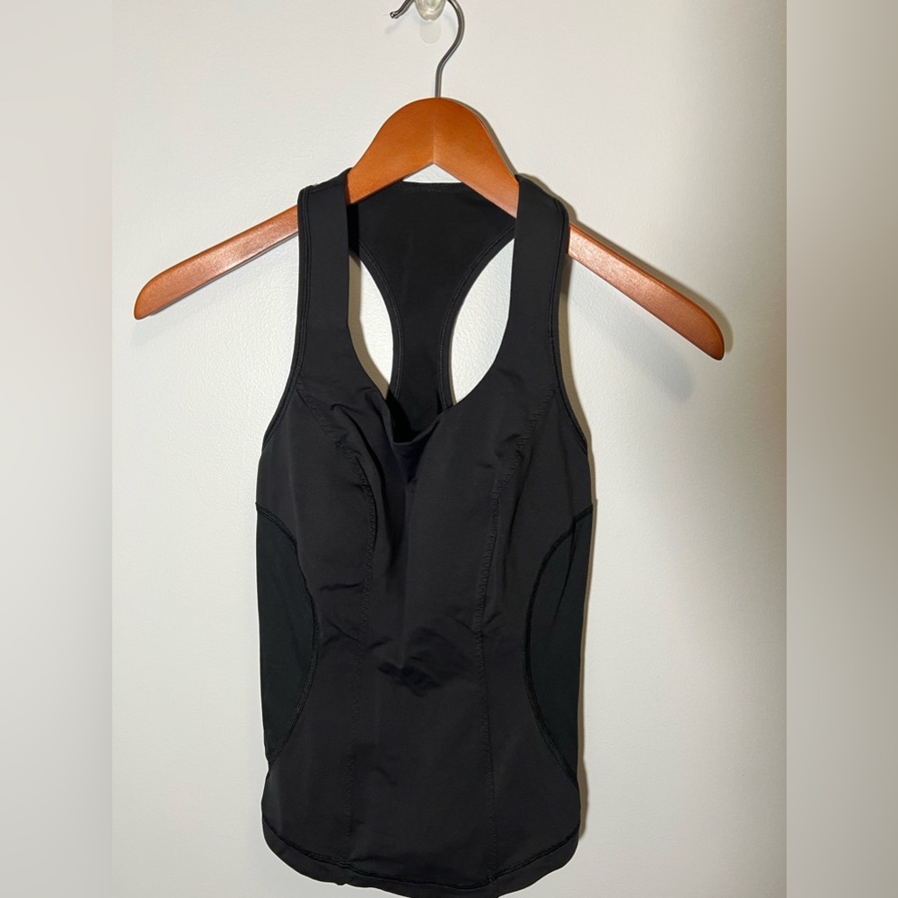 Lululemon Black Top with built in Bra